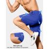 image:imageSILKWORLD Quick Dry Mens 2 in 1 Running Shorts with Zip Pocket 7 Workout Gym Athletic Shorts Lightweight Training ShortsRoyal Blue