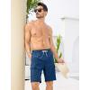 image:imageSILKWORLD Mens 9 Swim Trunks Quick Dry Mens Bathing Suit Mesh Lining Board Shorts with PocketsBlue