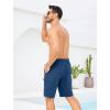 image:imageSILKWORLD Mens 9 Swim Trunks Quick Dry Mens Bathing Suit Mesh Lining Board Shorts with PocketsBlue