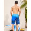 image:imageSILKWORLD Mens 9 Swim Trunks Quick Dry Mens Bathing Suit Mesh Lining Board Shorts with PocketsBlue Black Flag