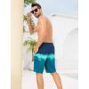 image:imageSILKWORLD Mens 9 Swim Trunks Quick Dry Mens Bathing Suit Mesh Lining Board Shorts with PocketsBlue Gradient Navy