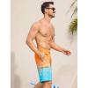 image:imageSILKWORLD Mens 9 Swim Trunks Quick Dry Mens Bathing Suit Mesh Lining Board Shorts with PocketsOrange Blue Gradient