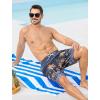 image:imageSILKWORLD Mens 9 Swim Trunks Quick Dry Mens Bathing Suit Mesh Lining Board Shorts with PocketsOrange Coconut Tree