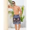 image:imageSILKWORLD Mens 9 Swim Trunks Quick Dry Mens Bathing Suit Mesh Lining Board Shorts with PocketsOrange Coconut Tree