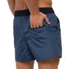 image:imageSILKWORLD Mens Quick Dry Swim Trunks Solid Swimsuit Sports Shorts with Zipper Pockets840light Navyback Zip