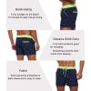 image:imageSILKWORLD Mens Quick Dry Swim Trunks Solid Swimsuit Sports Shorts with Zipper Pockets840navyback Zip