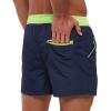 image:imageSILKWORLD Mens Quick Dry Swim Trunks Solid Swimsuit Sports Shorts with Zipper Pockets840navyback Zip