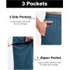 image:imageSILKWORLD Mens Swim Trunks Quick Dry Bathing Suit 9 Inch Swim Shorts with Mesh Lining and Zipper Cargo PocketsCopenblue