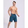 image:imageSILKWORLD Mens Swim Trunks Quick Dry Bathing Suit 9 Inch Swim Shorts with Mesh Lining and Zipper Cargo PocketsCopenblue