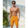 image:imageSILKWORLD Mens Swim Trunks Quick Dry Bathing Suit 9 Inch Swim Shorts with Mesh Lining and Zipper Cargo PocketsOrange