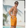 image:imageSILKWORLD Mens Swim Trunks Quick Dry Bathing Suit 9 Inch Swim Shorts with Mesh Lining and Zipper Cargo PocketsOrange