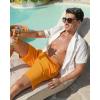 image:imageSILKWORLD Mens Swim Trunks Quick Dry Bathing Suit 9 Inch Swim Shorts with Mesh Lining and Zipper Cargo PocketsOrange