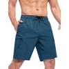 image:imageSILKWORLD Mens Swim Trunks Quick Dry Bathing Suit 9 Inch Swim Shorts with Mesh Lining and Zipper Cargo PocketsCopenblue