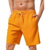 image:imageSILKWORLD Mens Swim Trunks Quick Dry Bathing Suit 9 Inch Swim Shorts with Mesh Lining and Zipper Cargo PocketsOrange