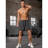 image:imageSILKWORLD Mens Running Stretch Quick Dry Shorts with Zipper PocketsPack of 23Black  Deep Grey  Light Greypack of 3