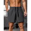image:imageSILKWORLD Mens Running Stretch Quick Dry Shorts with Zipper PocketsPack of 23Black  Deep Grey  Light Greypack of 3