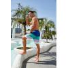 image:imageSILKWORLD Mens Swim Trunks with Compression Liner 2 in 1 Quick Dry Bathing Suit Beach Shorts with Zipper PocketsBlue white green
