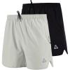 image:imageSILKWORLD Mens Running Stretch Quick Dry Shorts with Zipper PocketsPack of 23Black  Light Greypack of 2