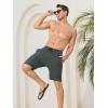 image:imageSILKWORLD Mens Swim Trunks with Compression Liner QuickDry 10 Stretch Beach ShortsCharcoal Grey