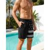 image:imageSILKWORLD Mens Swim Trunks Quick Dry Compression Liner 2 in 1 Shorts Men SwimsuitAmerican Flag Stripes