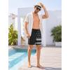 image:imageSILKWORLD Mens Swim Trunks Quick Dry Compression Liner 2 in 1 Shorts Men SwimsuitAmerican Flag Stripes