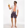 image:imageSILKWORLD Mens Swim Trunks Quick Dry Compression Liner 2 in 1 Shorts Men SwimsuitBlack 67 Ice Cream Print