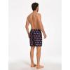 image:imageSILKWORLD Mens Swim Trunks Quick Dry Compression Liner 2 in 1 Shorts Men SwimsuitBlack 67 Ice Cream Print