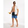 image:imageSILKWORLD Mens Swim Trunks Quick Dry Compression Liner 2 in 1 Shorts Men SwimsuitBlack Blue Gradient