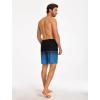image:imageSILKWORLD Mens Swim Trunks Quick Dry Compression Liner 2 in 1 Shorts Men SwimsuitBlack Blue Gradient