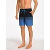 image:imageSILKWORLD Mens Swim Trunks Quick Dry Compression Liner 2 in 1 Shorts Men SwimsuitBlack Blue Gradient