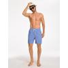 image:imageSILKWORLD Mens Swim Trunks Quick Dry Compression Liner 2 in 1 Shorts Men SwimsuitBlue Vertical Stripes