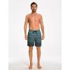 image:imageSILKWORLD Mens Swim Trunks Quick Dry Compression Liner 2 in 1 Shorts Men SwimsuitGreen Gray Gradient