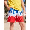 image:imageSILKWORLD Boys Swim Trunks with Compression Liner Bathing Suit Quick Dry Swim Shorts Kids Swimsuits 516 YearsAmerican Flag 01