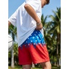 image:imageSILKWORLD Boys Swim Trunks with Compression Liner Bathing Suit Quick Dry Swim Shorts Kids Swimsuits 516 YearsAmerican Flag 02