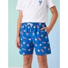 image:imageSILKWORLD Boys Swim Trunks with Compression Liner Bathing Suit Quick Dry Swim Shorts Kids Swimsuits 516 YearsBlue Pink Ice Cream