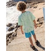 image:imageSILKWORLD Boys Swim Trunks with Compression Liner Bathing Suit Quick Dry Swim Shorts Kids Swimsuits 516 YearsBlue Yellow Ice Cream