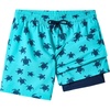 image:imageSILKWORLD Boys Swim Trunks with Compression Liner Bathing Suit Quick Dry Swim Shorts Kids Swimsuits 516 YearsNavy Blue Sea Turtle