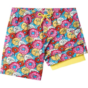 image:imageSILKWORLD Boys Swim Trunks with Compression Liner Bathing Suit Quick Dry Swim Shorts Kids Swimsuits 516 YearsDonut