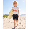 image:imageSILKWORLD Boys Swim Trunks with Compression Liner Quick Dry Bathing Suits Kids Beach Swimming Shorts 516 YearsBlack 1