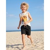 image:imageSILKWORLD Boys Swim Trunks with Compression Liner Quick Dry Bathing Suits Kids Beach Swimming Shorts 516 YearsBlack 1