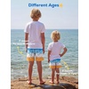 image:imageSILKWORLD Boys Swim Trunks with Compression Liner Quick Dry Bathing Suits Kids Beach Swimming Shorts 516 YearsBlue Ice Cream