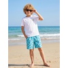 image:imageSILKWORLD Boys Swim Trunks with Compression Liner Quick Dry Bathing Suits Kids Beach Swimming Shorts 516 YearsBluecoconut Tree