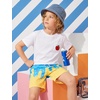 image:imageSILKWORLD Boys Swim Trunks with Compression Liner Quick Dry Bathing Suits Kids Beach Swimming Shorts 516 YearsBlueice Cream