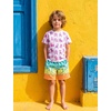 image:imageSILKWORLD Boys Swim Trunks with Compression Liner Quick Dry Bathing Suits Kids Beach Swimming Shorts 516 YearsGreen Ice Cream