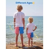 image:imageSILKWORLD Boys Swim Trunks with Compression Liner Quick Dry Bathing Suits Kids Beach Swimming Shorts 516 YearsRedamerican Flag