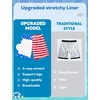 image:imageSILKWORLD Boys Swim Trunks with Compression Liner Quick Dry Bathing Suits Kids Beach Swimming Shorts 516 YearsRedamerican Flag