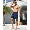 image:imageSILKWORLD Mens Swimming Trunks with Compression Liner 2 in 1 QuickDry Swim Shorts with Zipper Pockets