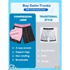 image:imageSILKWORLD Boys Swim Trunks with Compression Liner Quick Dry Bathing Suit NoChafing Swimming Shorts for Kids Swimwear 5T16YBlack Ice Cream