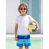image:imageSILKWORLD Boys Swim Trunks with Compression Liner Quick Dry Bathing Suit NoChafing Swimming Shorts for Kids Swimwear 5T16YBlue Swirl