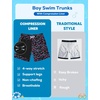 image:imageSILKWORLD Boys Swim Trunks with Compression Liner Quick Dry Bathing Suit NoChafing Swimming Shorts for Kids Swimwear 5T16YNeon Game